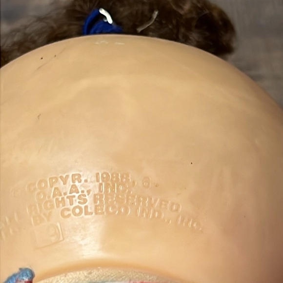 Cabbage Patch‎ Kids Hasbro 1988 Blue Eyes Brown Hair Authentic Pajamas vintage - Picture 6 of 8